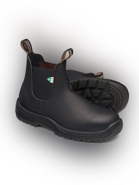 Blundstone #163 Work & Safety Black Leather CSA Steel Toe Boots